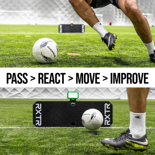 Vista 5 de RXTR Reaction Training Light - Dispositivo inteligente de entrenamiento de fútbol con puntuación en tiempo real, taladros incorporados, compatible