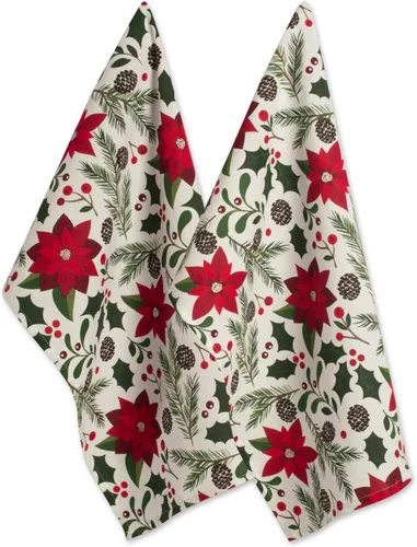 Vista 12 de DII Juego de toallas de cocina navideñas, paños de cocina florales para hornear, limpiar, entretenimiento y cocinar, 18 x 28 pulgadas, ramas