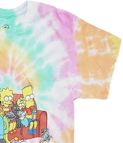 Vista 6 de The Simpsons Camiseta clásica Bart Simpson Homer Bart Lisa Tee Tie Dye