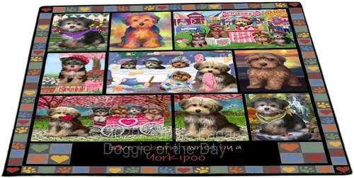 Vista 20 de Doggie of the Day Yorkipoo Dogs Floor Mat - 4th of July Independence Day - Best Dog Doormat - Protector Decor - Unique Portrait Art - Premium