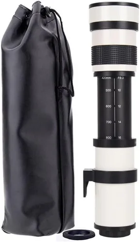 Vista 8 de JINTU 420-1600mm F/8.3 Lente de Zoom Telefoto Enfoque Manual para Lentes de Montura EF de Canon 4000D 2000D 1200D T8i T7 T7i T6 T6s T6i T5 T5i 80D