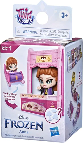 Vista 4 de Disney Frozen Juego de 2 Twirlabouts Series 1 Anna Sled to Shop, incluye muñeca Anna y accesorios, juguete para niños de 3 años en adelante