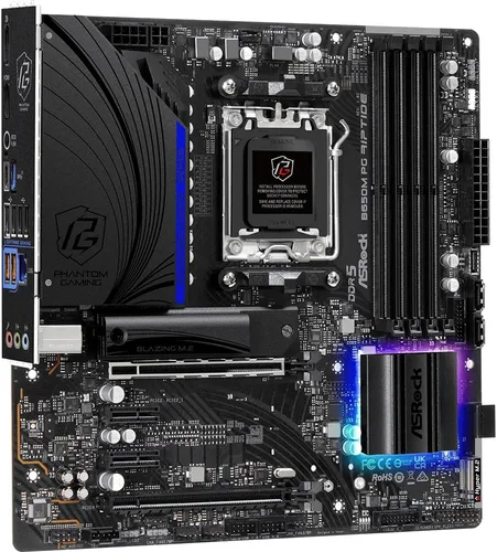 Vista 5 de ASRock B650M PG Riptide AMD Ryzen 7000 Series Procesadores Placa base