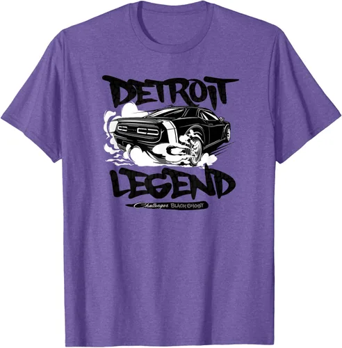 Vista 8 de Dodge Camiseta Challenger Black Ghost, Detroit Legend, Gris