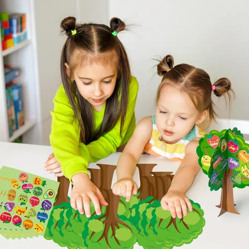Vista 6 de Aginc Berry Juego de 16 recortes de árboles frutales de la Biblia, haz tu propio árbol de frutas con detalles bíblicos, árbol de frutas cristiano