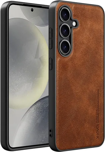 Vista 109 de X-level Funda para Samsung Galaxy Z Flip 6, delgada funda delgada de piel sintética para teléfono, TPU suave, a prueba de golpes, protección Negro
