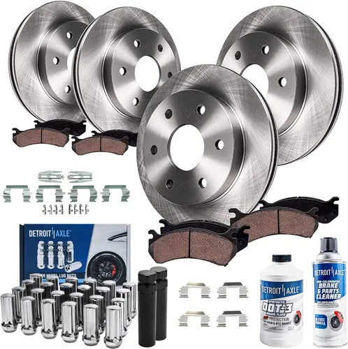 Vista 97 de Detroit Axle - Rotores de freno para Ford Mustang 2015 2016 2017 2018 2019 2020 2021 2022 2023 Rotores de freno de disco 2016 2017 2018 2019