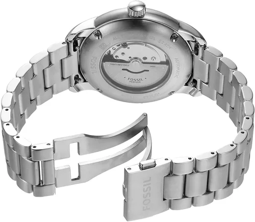 Vista 5 de Fossil Heritage - Reloj automático ME3244 de acero inoxidable, talla única, Acero inoxidable, Reloj automático Heritage ME3244