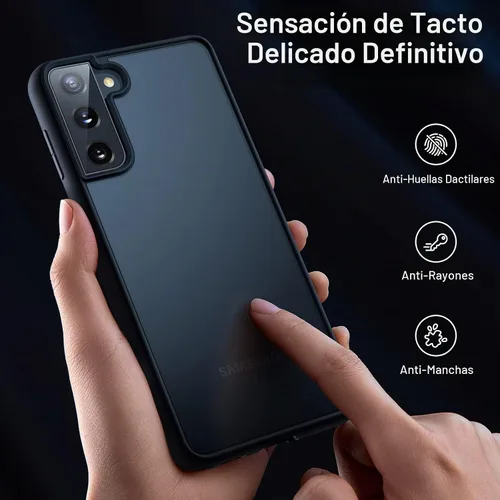 Vista 3 de Torras - Funda a prueba de golpes para Galaxy S22, [probada contra caídas de grado militar]. Parte trasera dura y translúcida mate y bordes suaves
