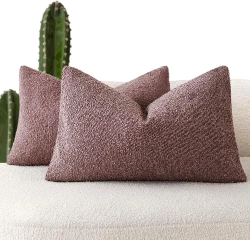 Vista 81 de Foindtower - Juego de 2 fundas decorativas de textura de bucle, fundas de almohada acentuadas, fundas de cojín sólidas, neutrales, para sofá, silla