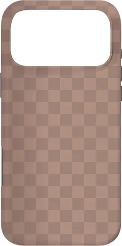 Vista 22 de Chic Brown Checkered Checkerboard Pattern Trendy Case for iPhone 16
