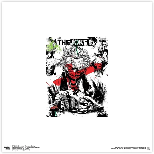 Vista 9 de Trends International Gallery Pops DC Comics - Arte de pared de collage de Joker, versión enmarcada negra, 12 x 12 pulgadas