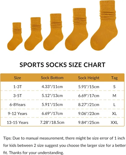 Vista 5 de Witwot Calcetines largos deportivos para niñas y niñas pequeñas