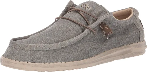 Vista 11 de Zapatos Wally de Hey Dude en varios colores claros, para hombre, mocasines con cordones para hombre, cómodos y ligeros Gris azulado