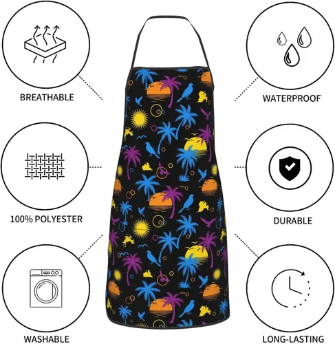 Vista 6 de Delantal de regalo de Navidad para mamá, divertido delantal de cocina con diseños festivos