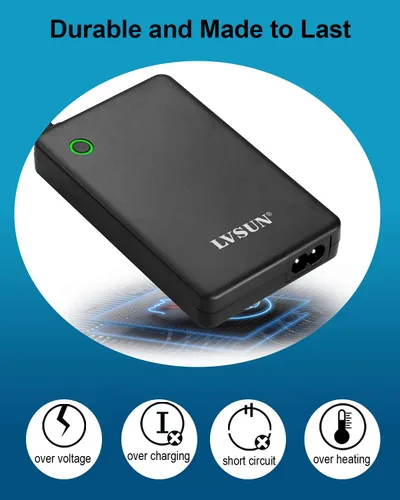 Vista 8 de Cargador universal para portátil con pantalla LCD de 90 W, adaptador de CA delgado cable de fuente de alimentación con puerto USB 5V2.1A