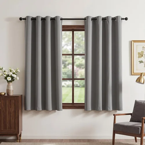 Vista 68 de MYSKY HOME Cortinas Aqua para Armario para Entrada Cortina Opaca para Puerta para Sala de Estar Cortina Oscurecedora de Habitación con Ojales