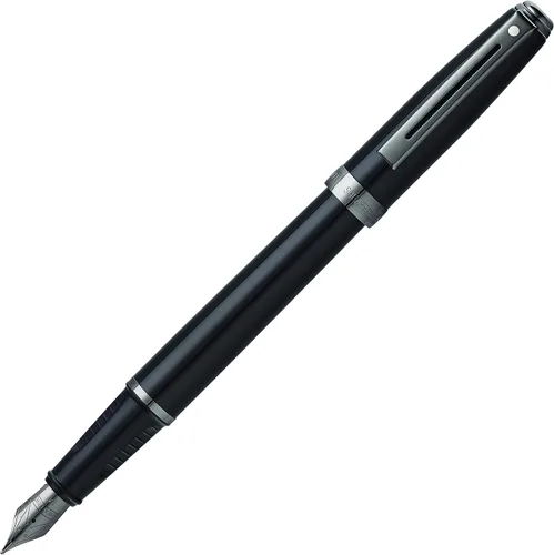 Vista 22 de Sheaffer Prelude - Bolígrafo de laca de ónix negro con tapa de paladio perseguido y ribete chapado en oro de 22 quilates