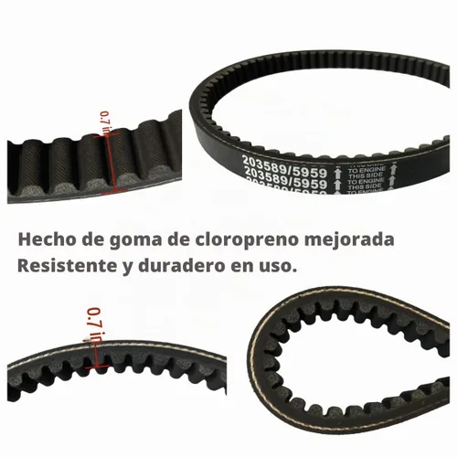 Vista 5 de Go Kart - Correa de transmisión para convertidor de par Go Kart serie 30, sustituye a Manco 5959 / Comet 203589/Coleman KT196/Murray 12-8487