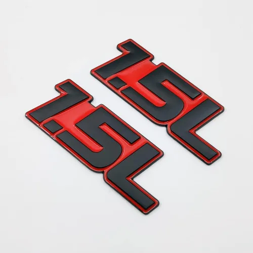 Vista 3 de 2 emblemas de metal con logotipo de 1.5 L de alta calidad 3D 1.5 insignias para guardabarros para puerta de automóvil, calcomanía de ala lateral
