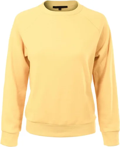 Vista 95 de MixMatchy Sudadera básica suave y cómoda de forro polar con cuello redondo para mujer