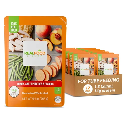 Vista 10 de Real Food Blends Carne de res, papas y espinacas – Comidas puré para alimentación por tubo con proteínas, verduras y frutas – 330 calorías