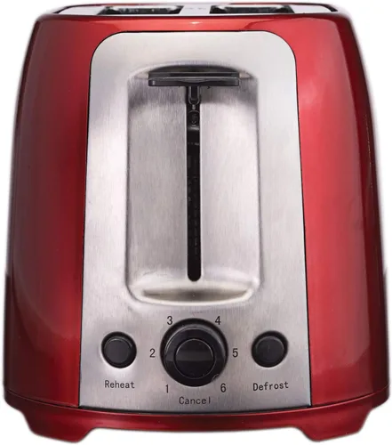 Vista 7 de Brentwood TS-292R - Tostadora de ranura extra ancha Cool Touch de 2 rebanadas, color rojo