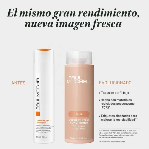 Vista 2 de Paul Mitchell Acondicionador de protección de color, evita la decoloración y añade brillo, para cabello teñido