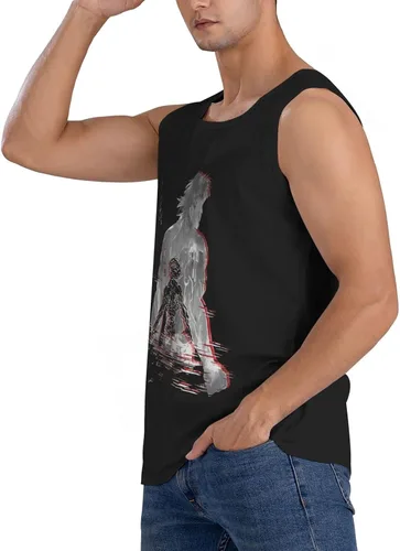 Vista 9 de Anime Baki The Grappler Baki Hanma Camiseta sin mangas de verano para hombre, camiseta casual para correr, entrenamiento, chaleco deportivo