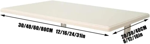 Vista 3 de Mesa plegable de pared, escritorio de aprendizaje para computadora, escritorio de estudio, mesa auxiliar de doble soporte, escritorio de caballete