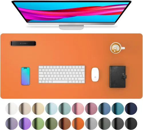 Vista 134 de Aothia - Protector de escritorio de cuero sintético grande, base antideslizante para mouse y superficie para escribir, impermeable, fácil de Agua