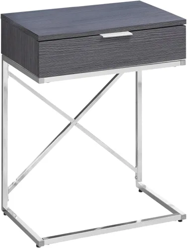 Vista 6 de Monarch Specialties I Accent, mesa final, mesita de noche, GRIS
