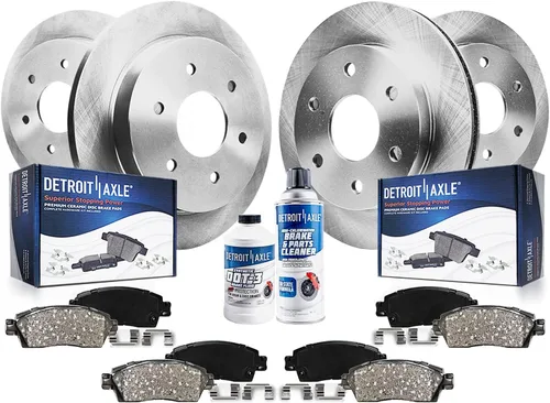 Vista 14 de Detroit Axle - Kit de freno para Nissan Rogue 2014, 2015, 2016, 2017, 2018, 2019, rotores de freno de disco de cerámica, con repuesto de hardware