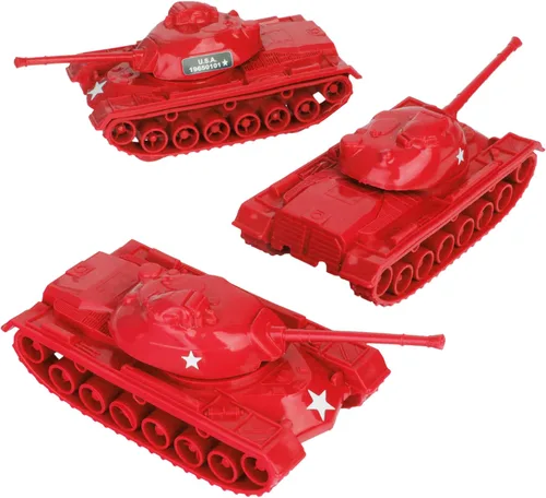 Vista 10 de TimMee - Tanques de juguete para hombres de plástico del ejército - Negro WW2 3pc - Hecho en Estados Unidos