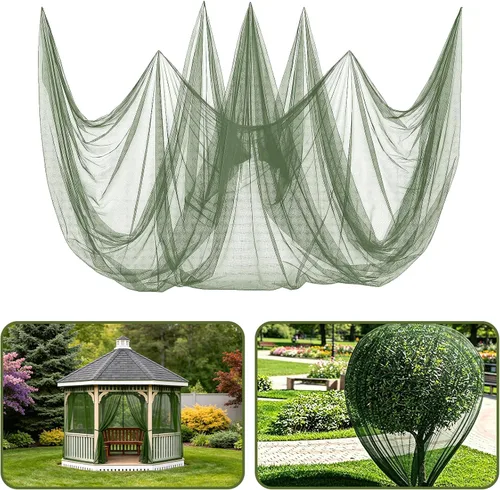 Vista 10 de ANPHSIN 2 barreras de red de jardín – 10 x 13 pies para cada red de malla de jardín de pájaros, malla de jardín resistente para terrazas, balcones