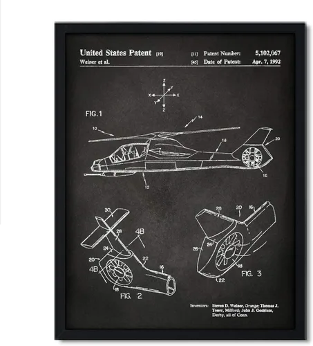 Vista 45 de Andaz Press Póster de decoración de pared con estampado de patente de pizarra, 8.5 x 11 pulgadas, aviones, trenes, automóviles, póster de patente