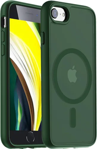 Vista 73 de Hualele - Funda magnética para iPhone 13 Pro, compatible con MagSafe, grado militar, a prueba de caídas, translúcida mate, parte trasera dura, borde