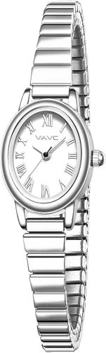 Vista 9 de Relojes pequeños de oro para mujer, reloj analógico para mujer con banda de expansión de acero inoxidable, esfera romana ovalada, resistente al agua