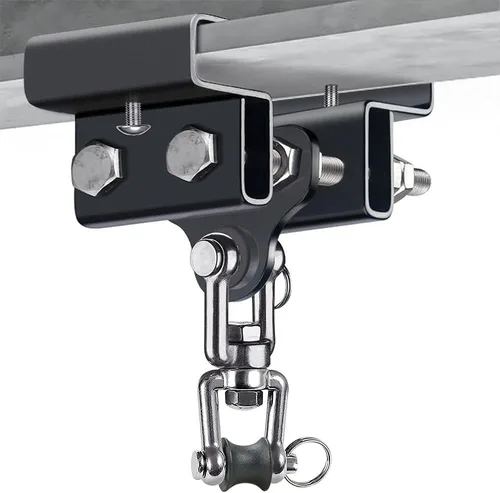 Vista 11 de Dolibest Colgador de vigas de acero resistente, soporte para bolsa pesada, colgador de bolsa pesada I Beam para percha de saco de boxeo