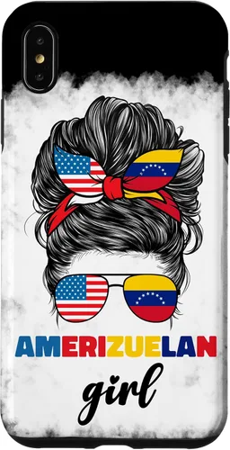 Vista 11 de iPhone 16 Half American And Venezuelan USA Venezuela Flag Girl Funda para mujer