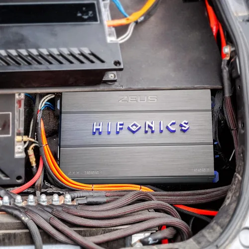 Vista 7 de Hifonics Zeus ZXX - Amplificador de audio monobloque de coche de 1000 vatios máximo clase D con perilla de graves y control remoto, crossovers