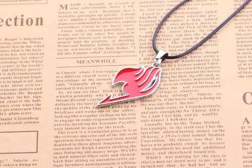Vista 4 de Collar de aleación de 4 colores con diseño de cola de hada de anime