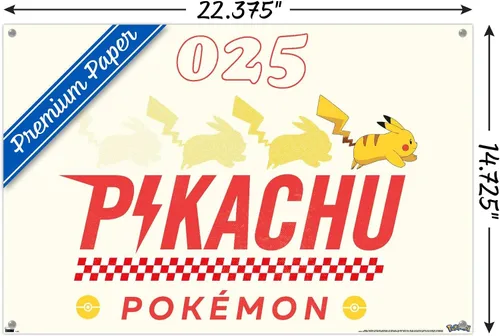Vista 3 de Pokémon - Póster de pared de nostalgia Pikachu con pasadores