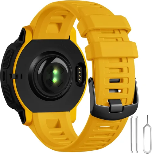 Vista 15 de GEAK Compatible con correas de reloj Garmin Instinct, correa de silicona suave de 22 mm para muñeca deportiva, reemplazo compatible con correa