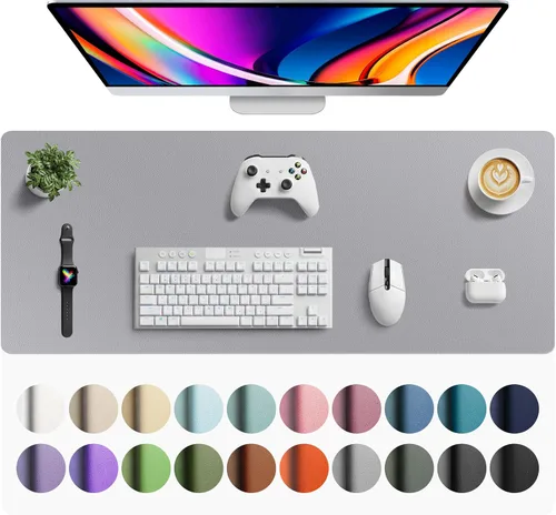 Vista 265 de Aothia - Protector de escritorio de cuero sintético grande, base antideslizante para mouse y superficie para escribir, impermeable, fácil de Agua