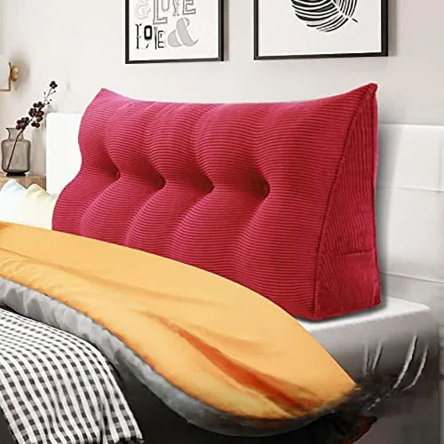 Vista 17 de WOWMAX - Almohada triangular para cabecero; almohada en forma de cuña para cabecero; almohada grande de refuerzo para cama, almohada