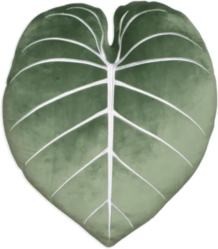 Vista 11 de Green Philosophy Co. Almohada de hoja de Frydek Alocasia - Obsidiana