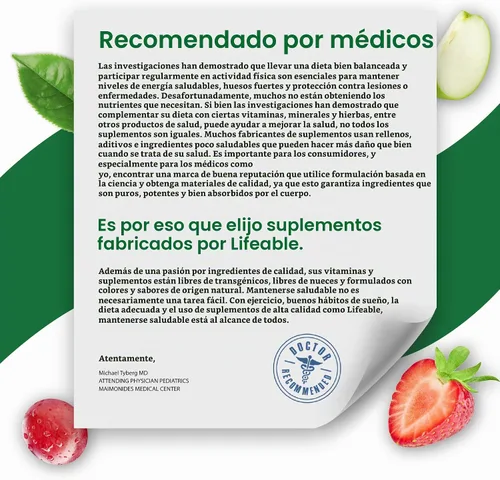 Vista 5 de Lifeable Gomitas de hierro para mujeres y hombres, 20 mg con vitamina C