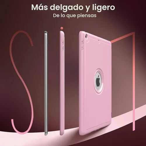 Vista 7 de MoKo Funda para iPad de 9ª/8ª/7ª generación 2021/2020/2019, rosa