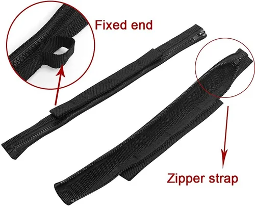 Vista 2 de VOFONO 2 correas de control de limitación de puerta ajustables resistentes y resistentes con cremallera para Jeep Wrangler Tj Jk Jl 2000 a 2018